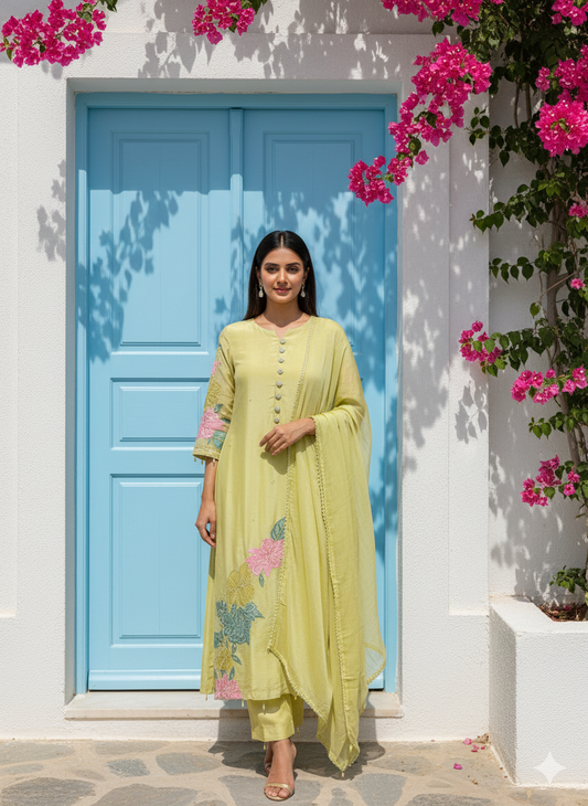 18901 Beautiful Crepe silk Anarkali suit