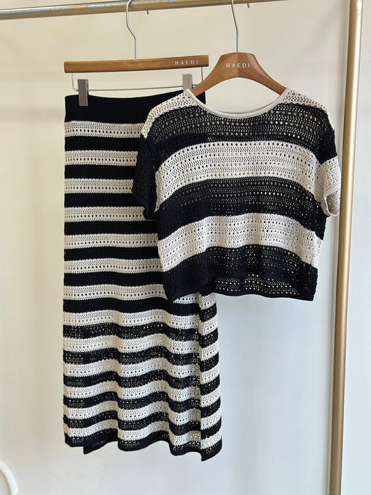 18334 Chrochet Top & Skirt