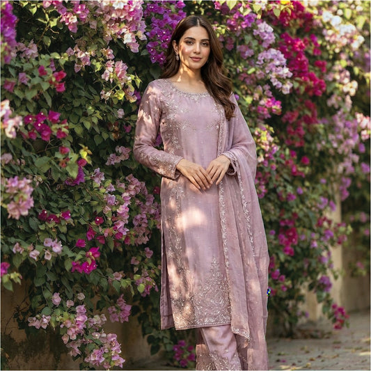 16540 Premium Tissue silk partywear suit