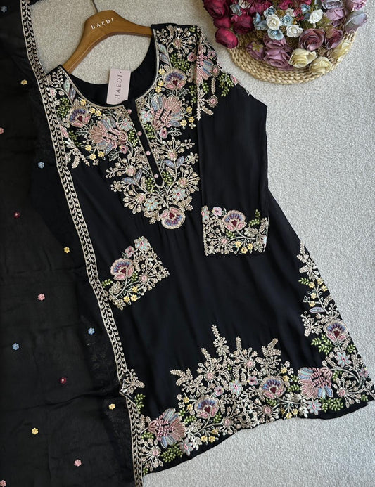 19290 / 19313/ 19306 Beautiful chinnon sharara suit