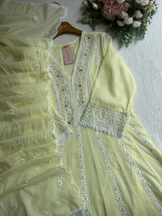 20249 Beautiful mul cotton anarkali