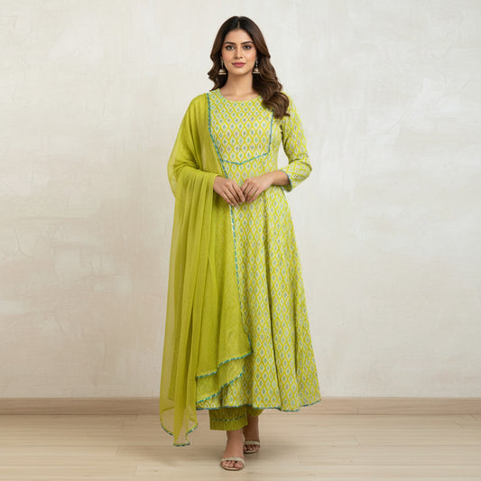 18948 Cotton A line anarkali
