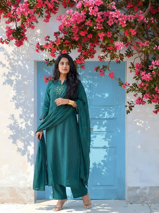 18955 Beautiful semi party wear suit