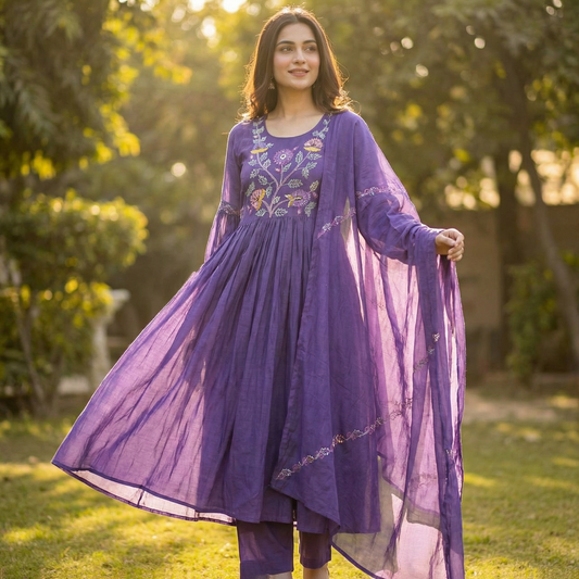 Beautiful embroidered anarkali/ 19364