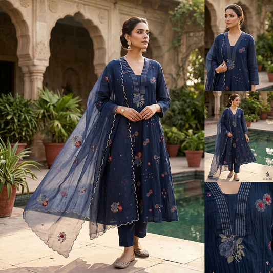 20633 / CMD 58433 Beautiful embroidered Aline suit