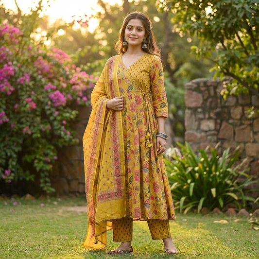 19583/19584 Cotton anarkali suit