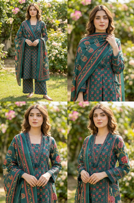 19332 Beautiful cotton anarkali