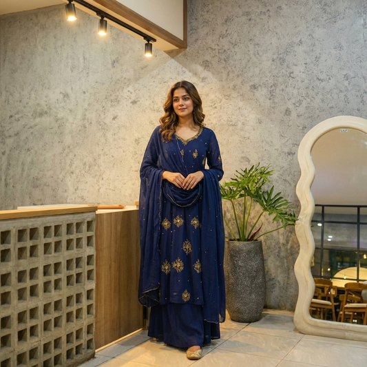 18767 Beautiful party wear anarkali