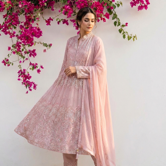17940 Premium handworked partywear suit