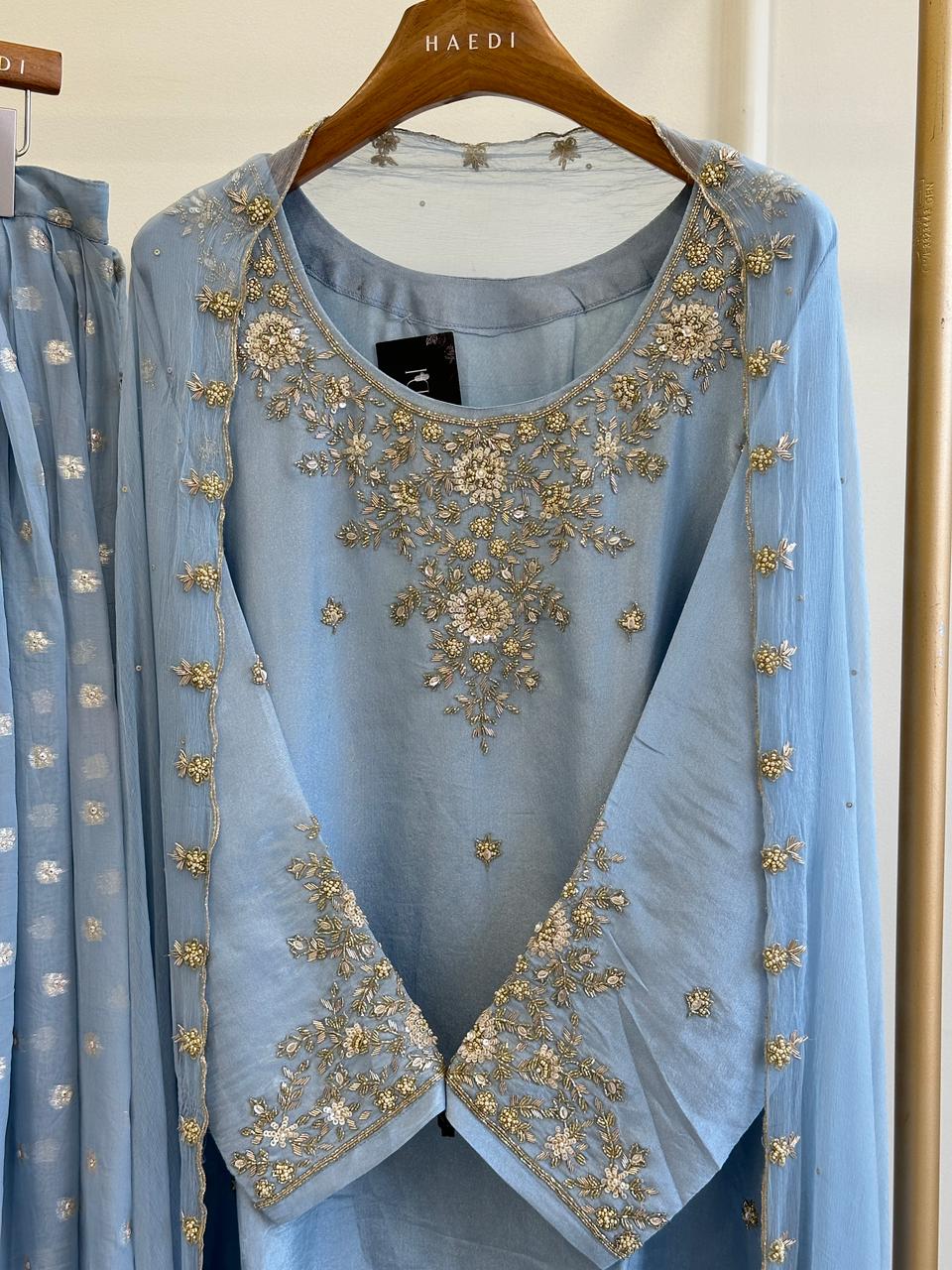 16545 Premium tissue silk partywear suit