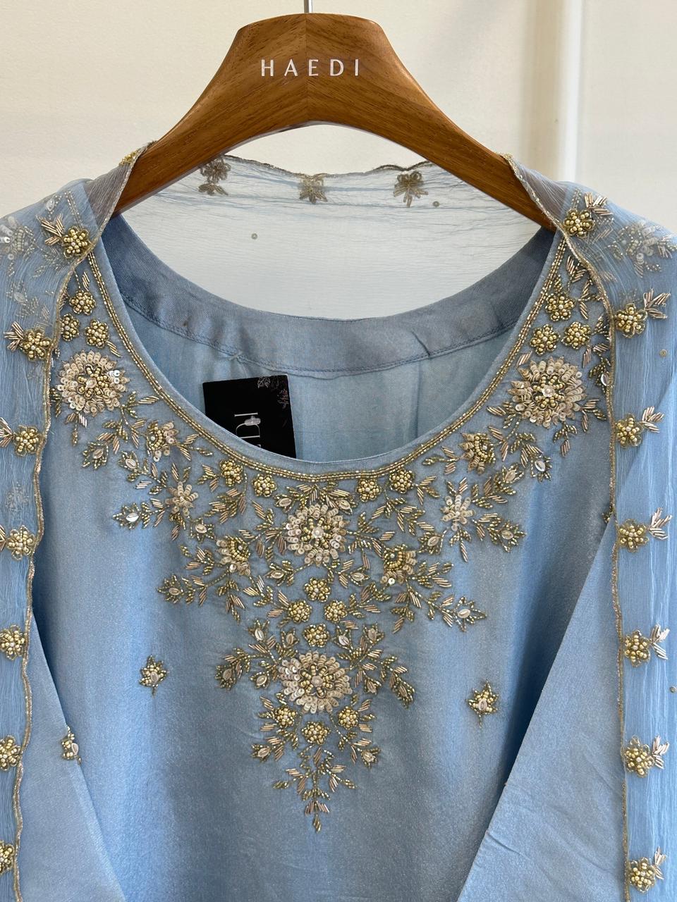 16545 Premium tissue silk partywear suit