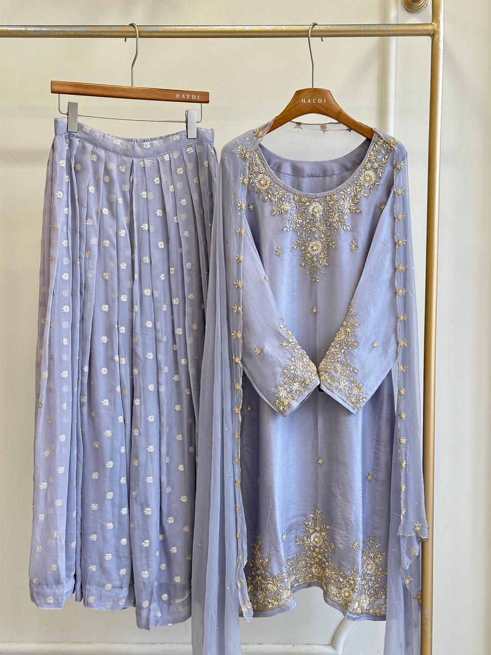 16545 Premium tissue silk partywear suit