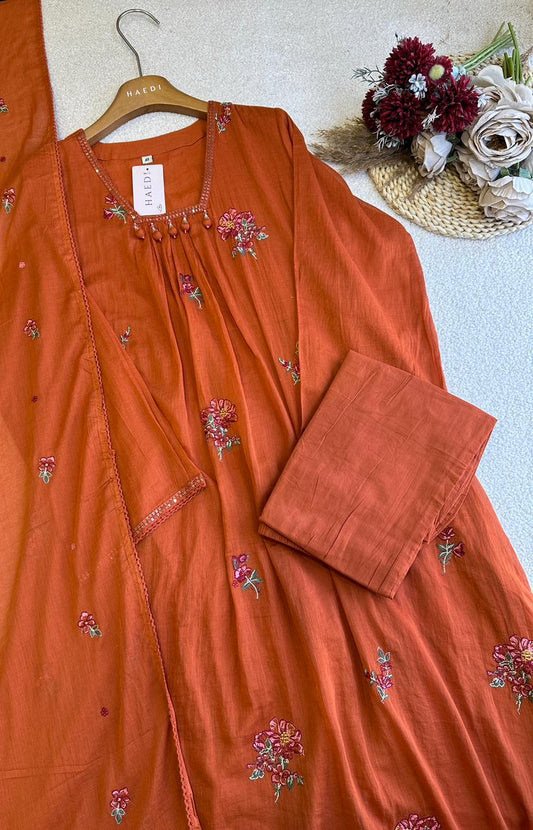 18835 Beautiful mul cotton anarkali