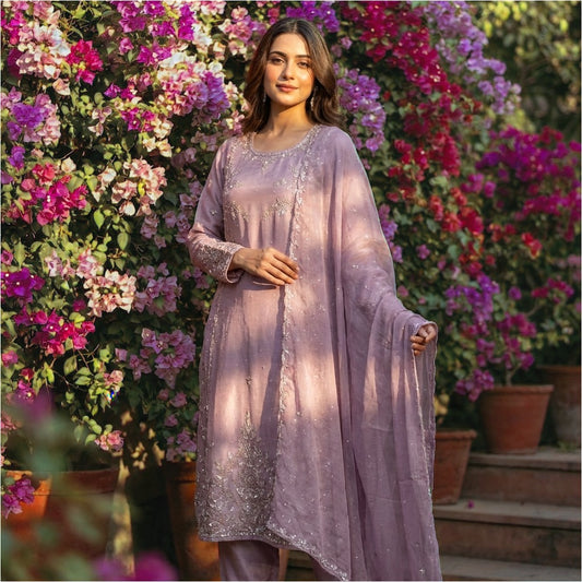 16540 Premium Tissue silk partywear suit