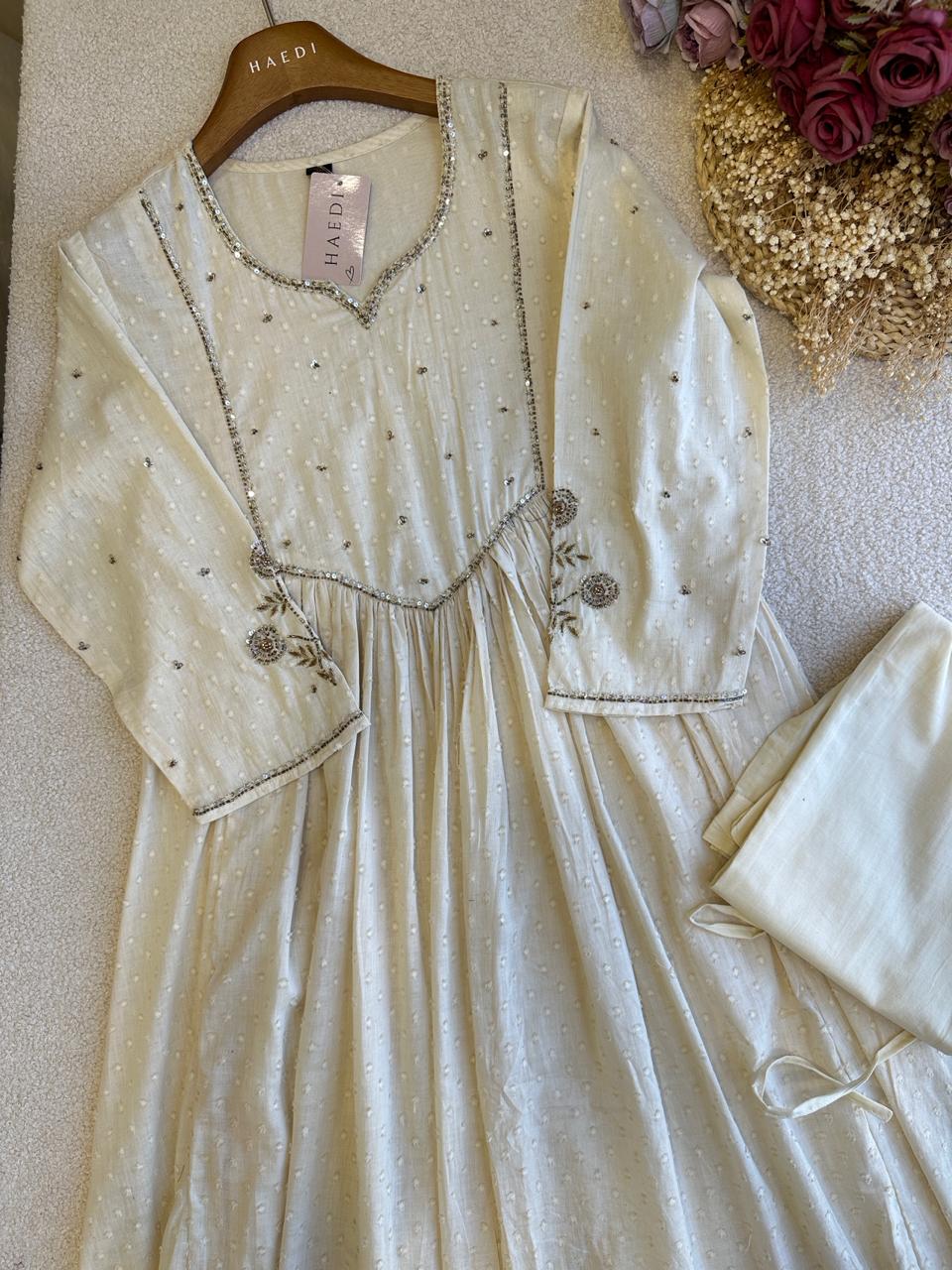 19061 Beautiful Dobby cotton anarkali