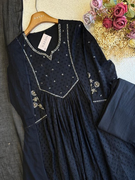 19061 Beautiful Dobby cotton anarkali