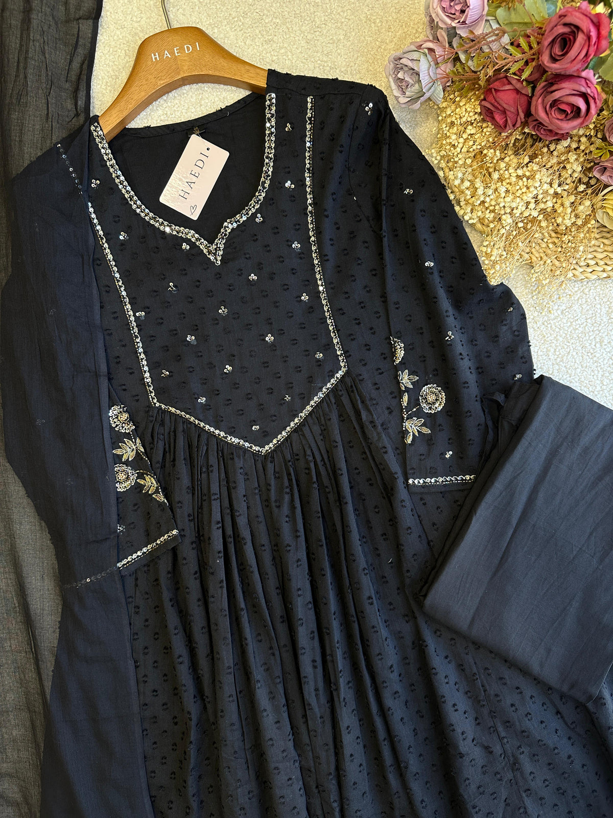 19061 Beautiful Dobby cotton anarkali