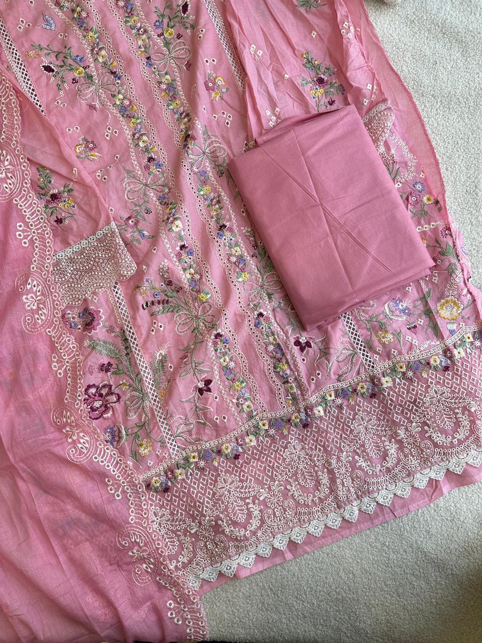 17954 Unstiched Cotton pakistani suit