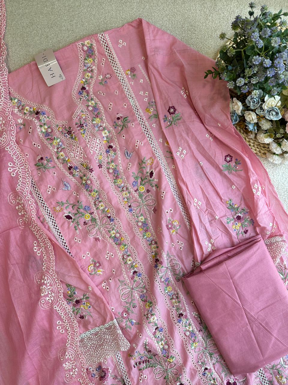 17954 Unstiched Cotton pakistani suit