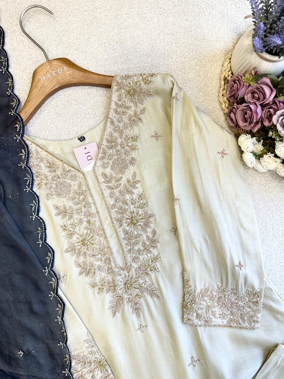 19176 Premium handworked partywear anarkali