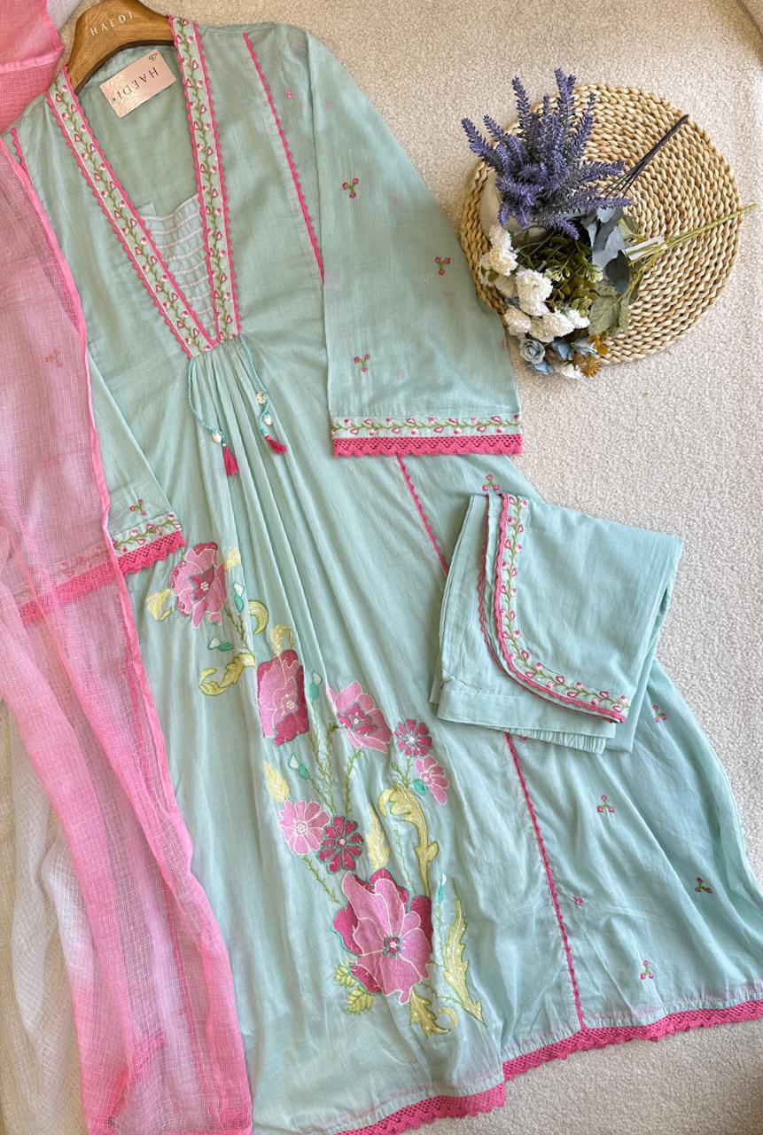 57209 Beautiful embroidered A line anarkali