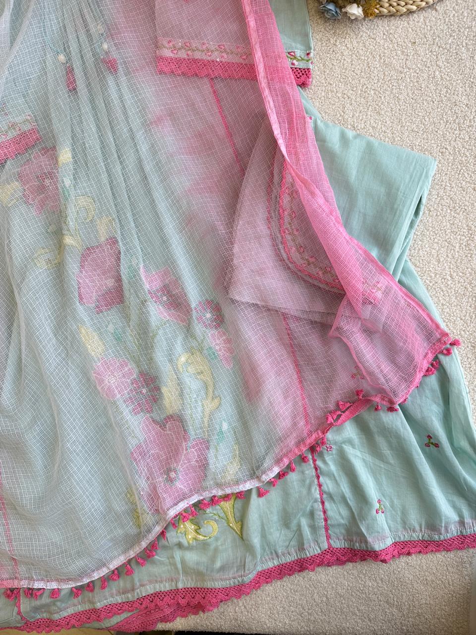 57209 Beautiful embroidered A line anarkali