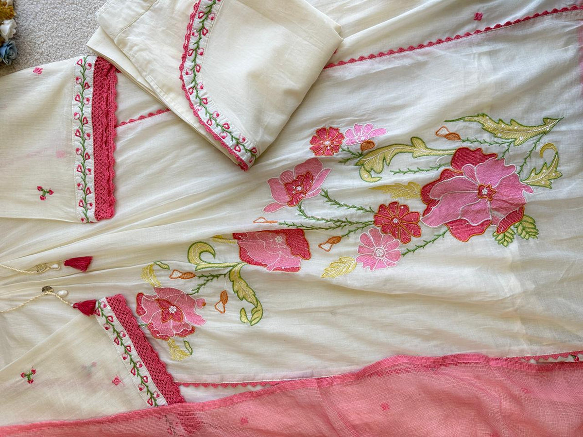 57209 Beautiful embroidered A line anarkali