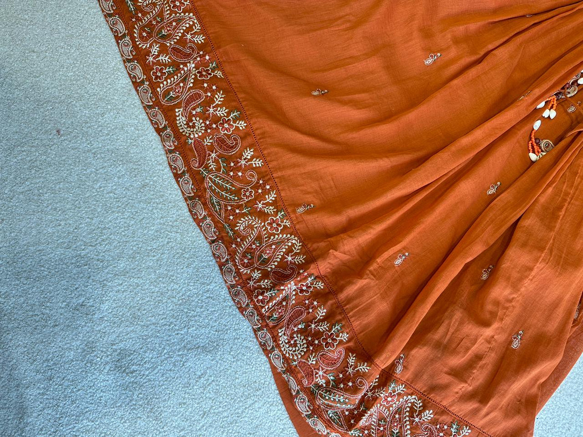 19256 Beautiful embroidered angraka anarkali