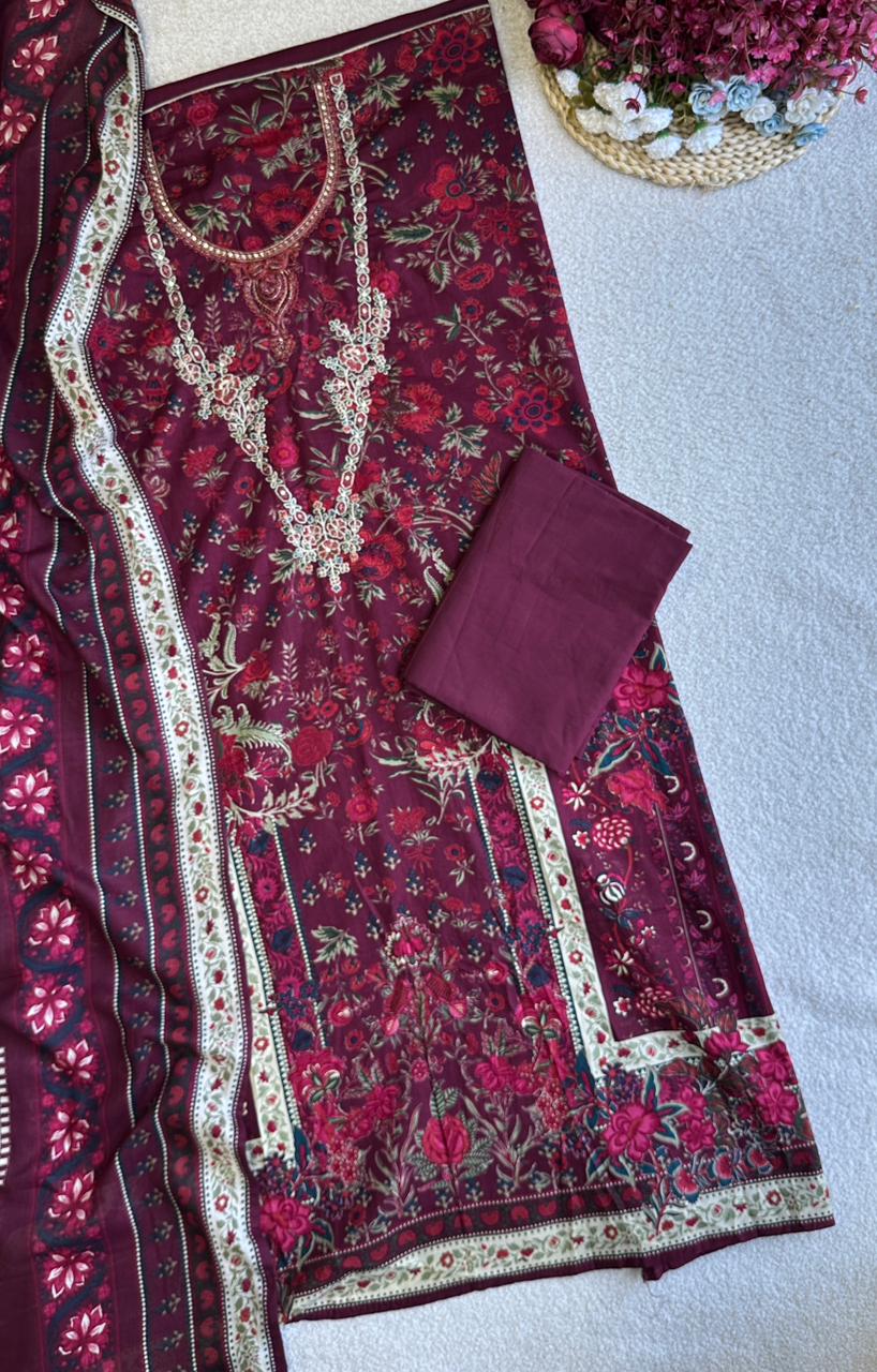 19440 Cotton unstiched suit