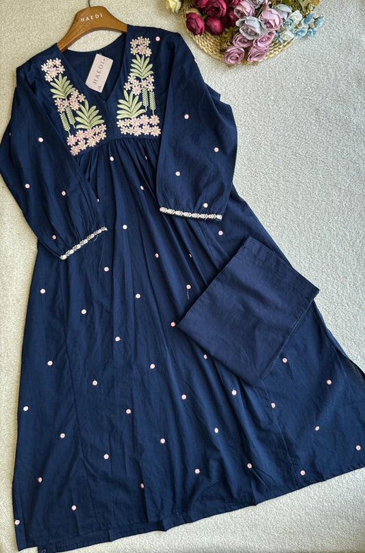 Beautiful Embroidered kurti & pant 19515/19514/19521