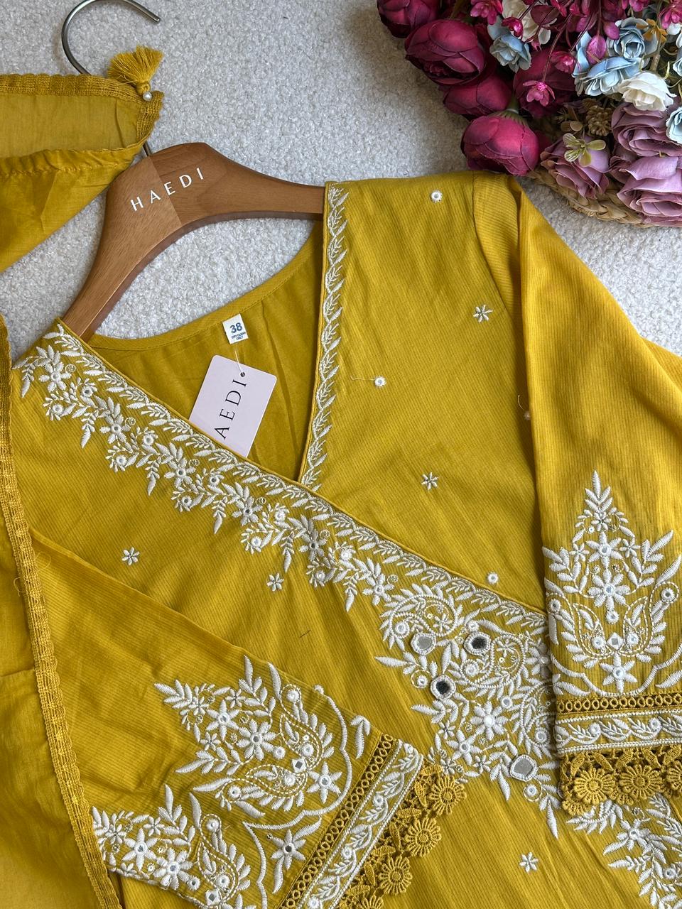 19276 Beautiful Embroidered Farshi suit