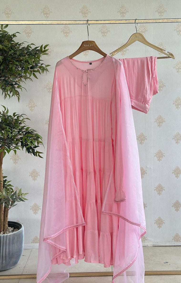 19698  / CMD 57655 Beautiful Tiered Aanarkali