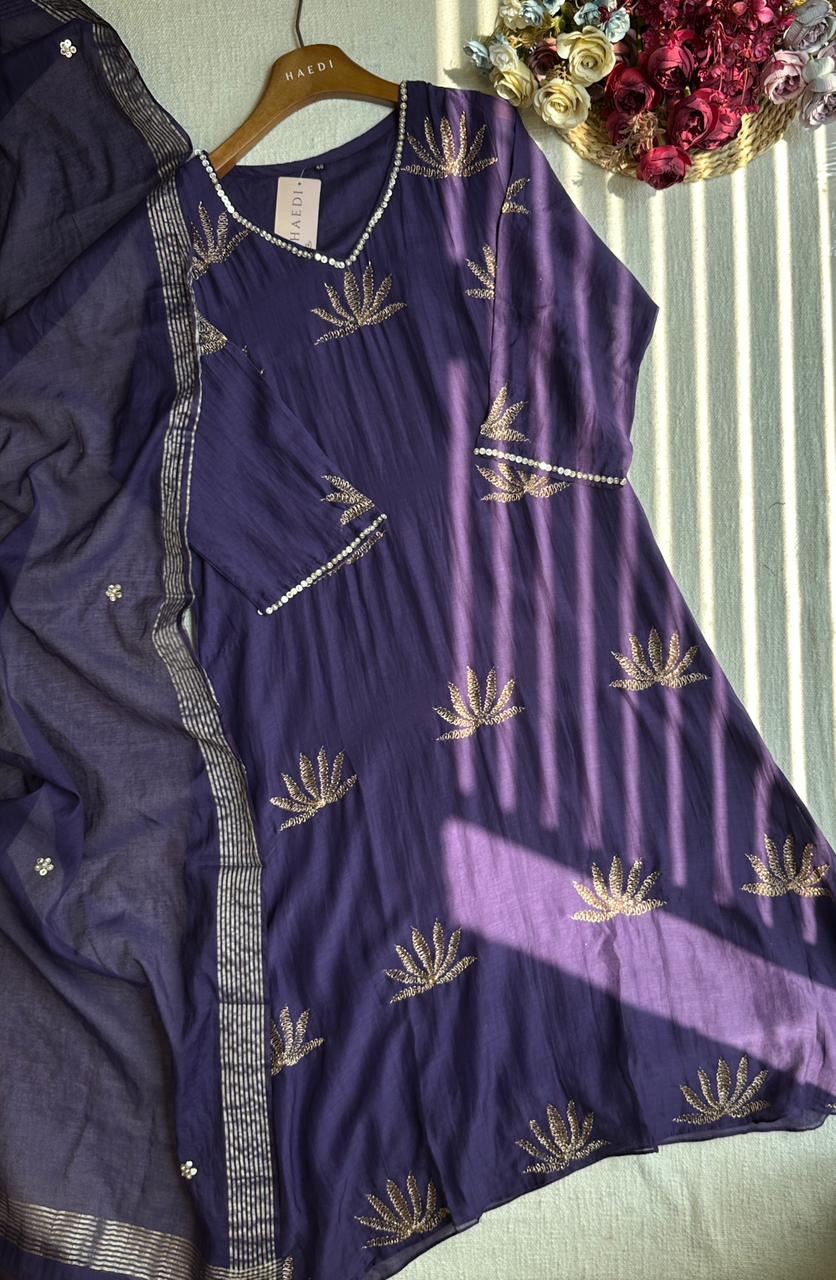19846 Premium Malai chanderi suit