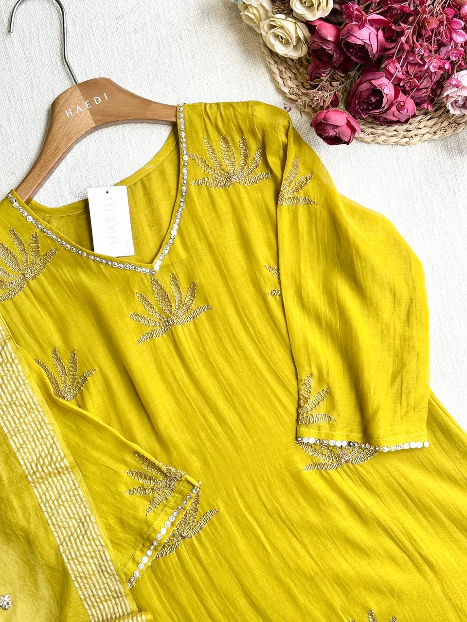 19846 Premium Malai chanderi suit