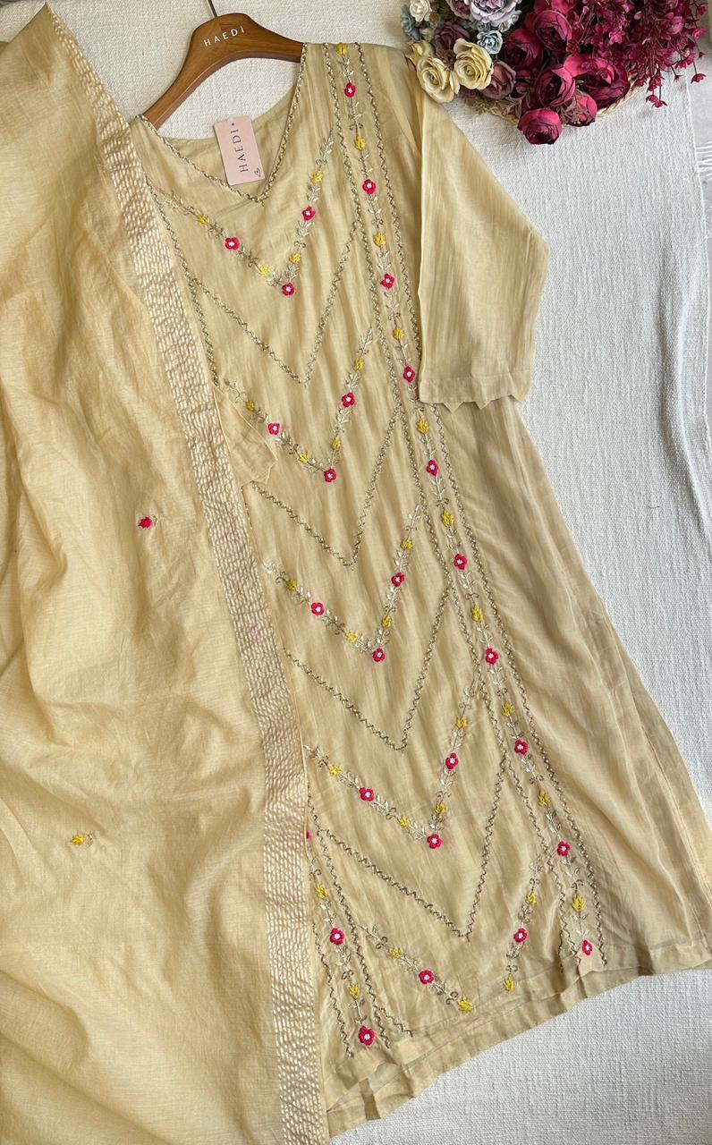 19844 Premium handworked malai chanderi suit