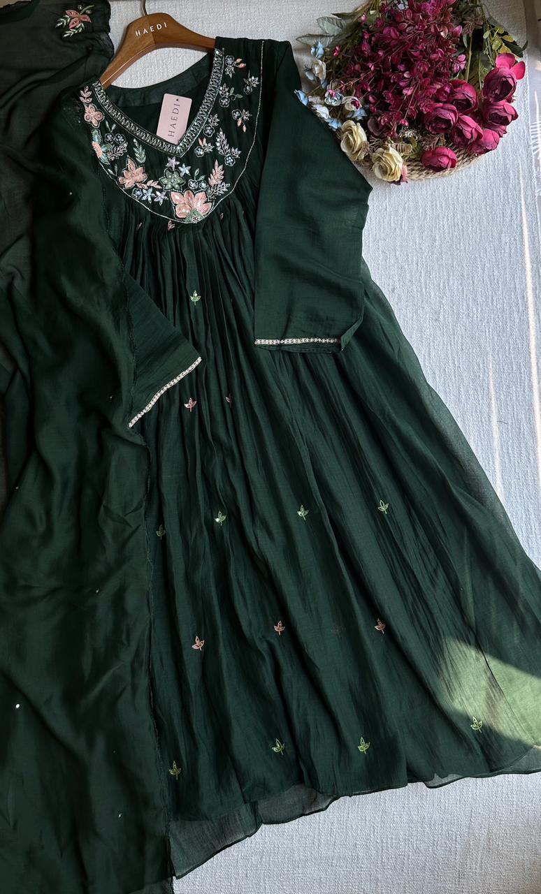 19856 Premium handworked malaichanderi suit