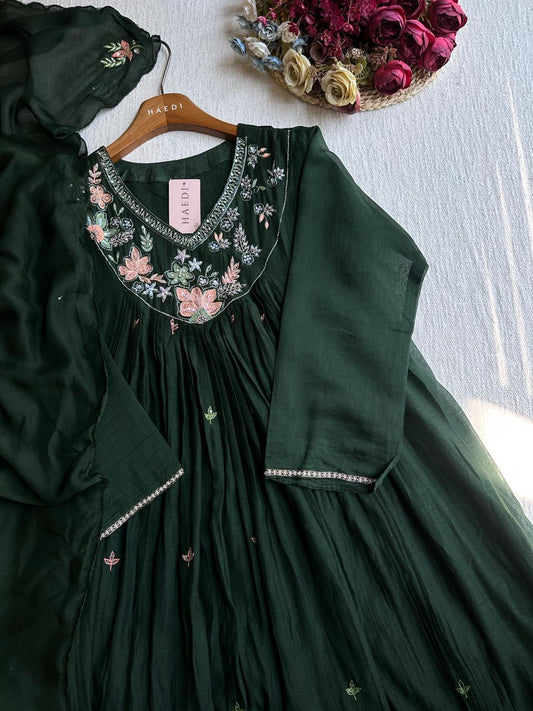 19856 Premium handworked malaichanderi suit