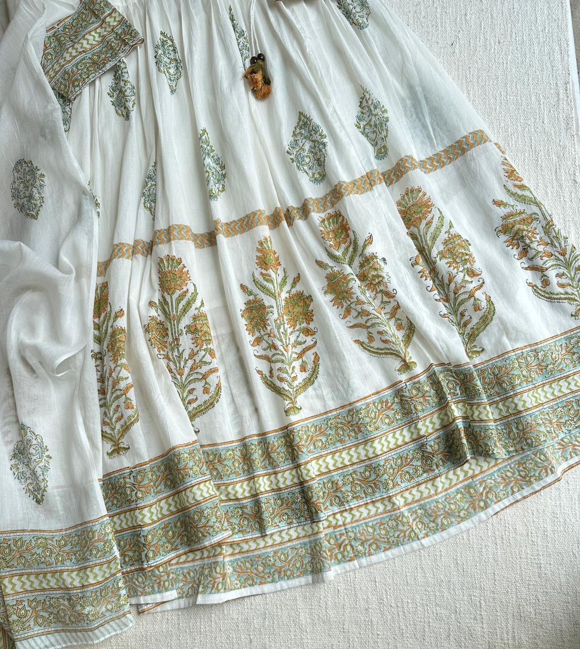 18649 Beautiful cotton anarkali