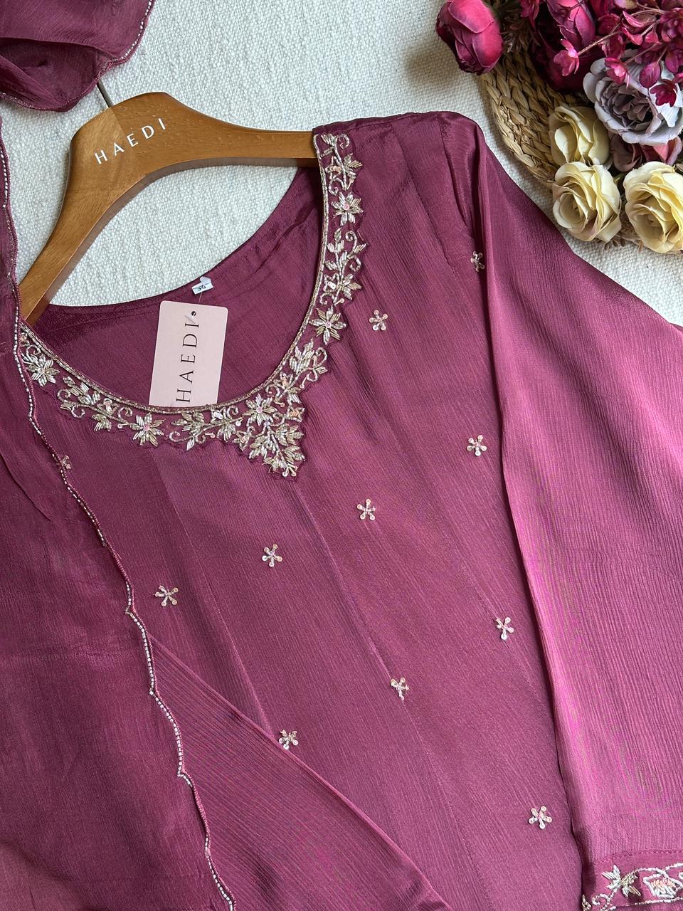 19903 Beautiful handworked gown
