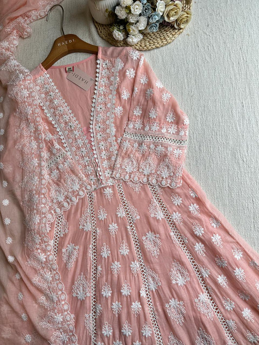 19938P Beautiful embroidered mulcotton anarkali