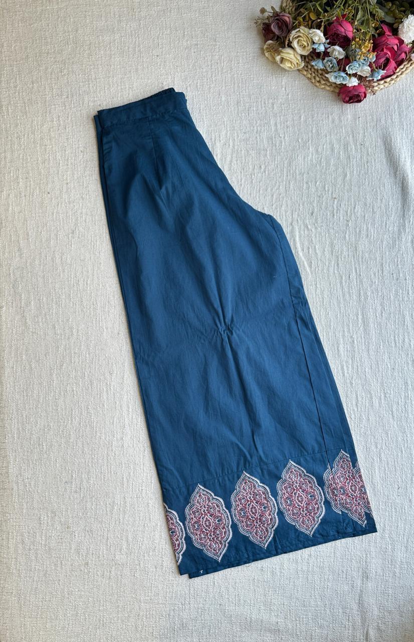 19932 Beautifuil cotton suit with palazzo