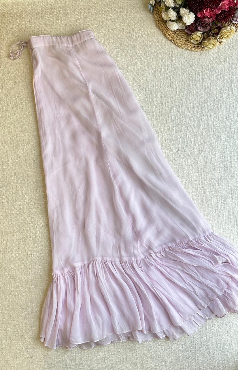 18489 Premium handworked suit with skirt