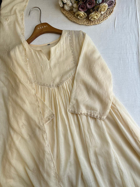19956 Beautiful mul cotton anarkali