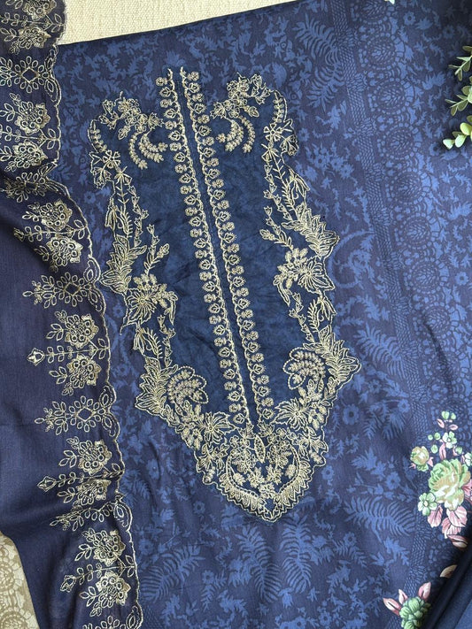 19221 Unstiched embroidered Pakistani suit
