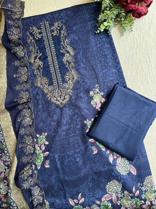 19221 Unstiched embroidered Pakistani suit