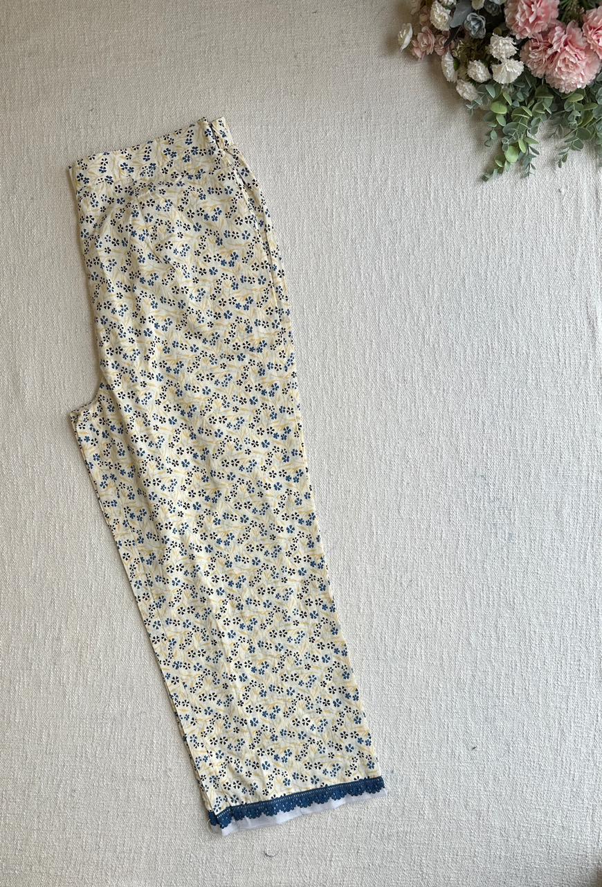 20191 Premium cotton suit with lace