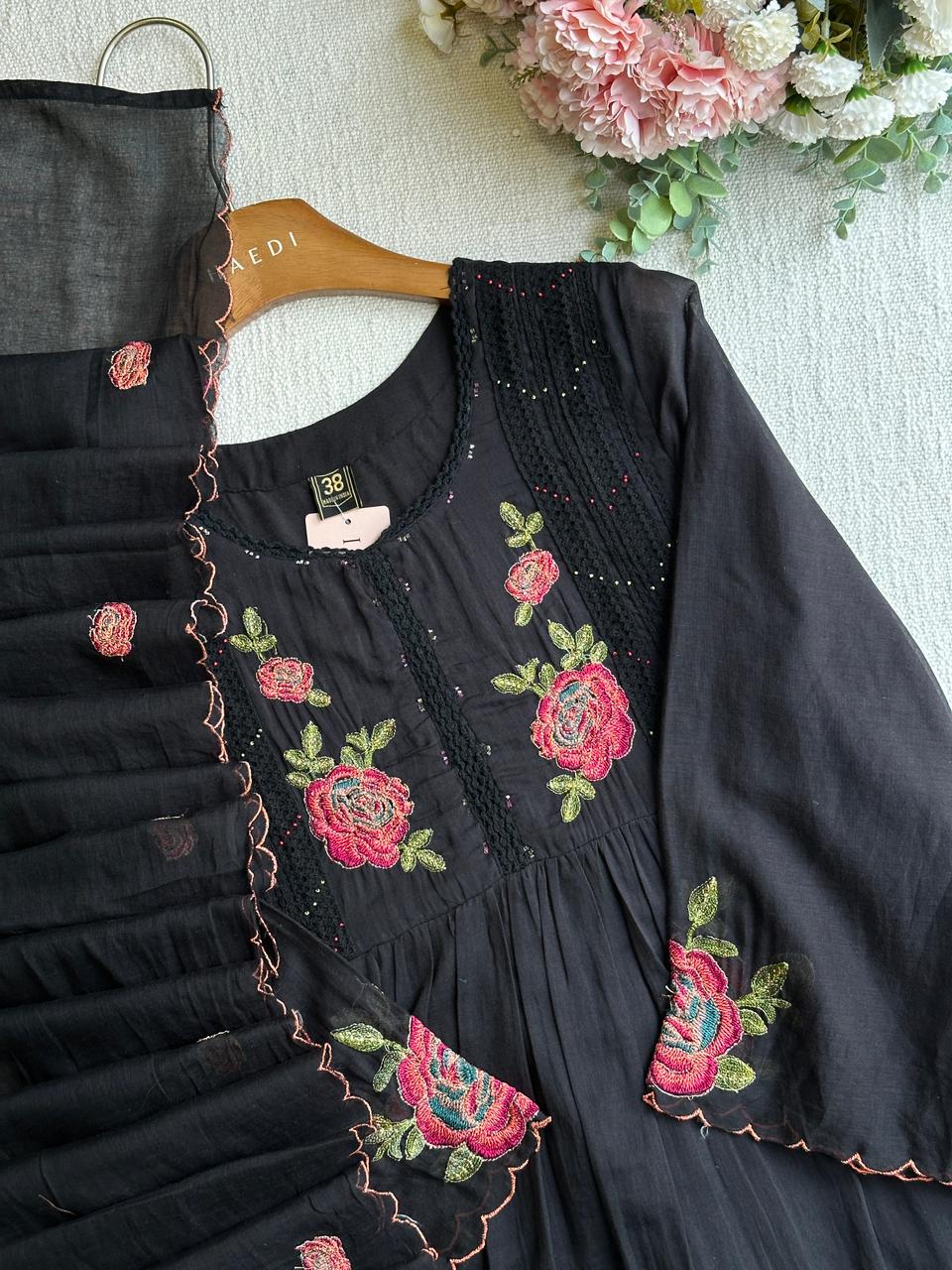 20161 Beautiful embroidered anarkali