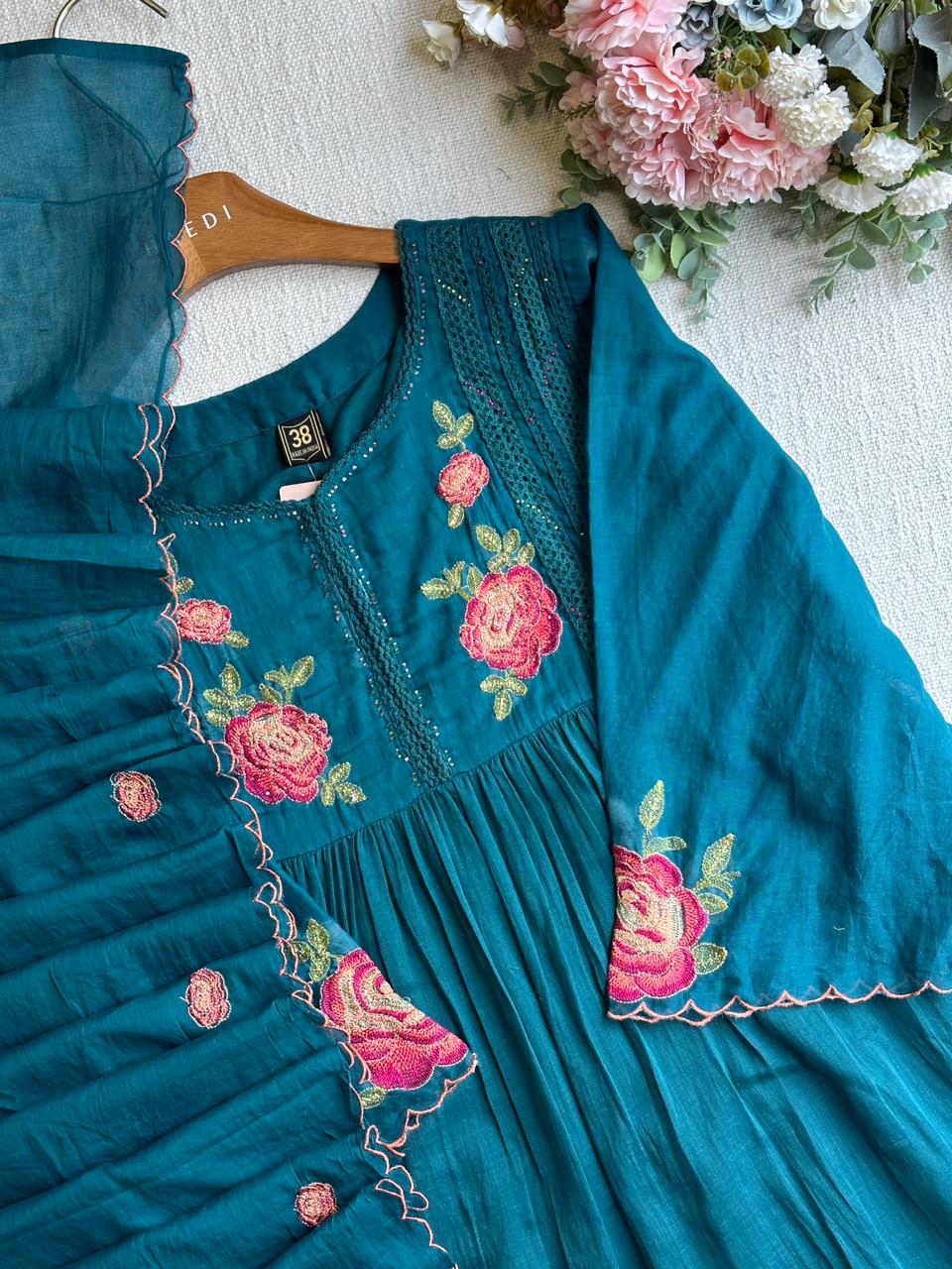 20161 Beautiful embroidered anarkali