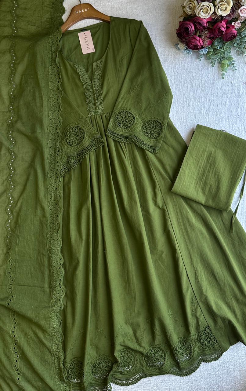 20370  Premium cotton anarkali