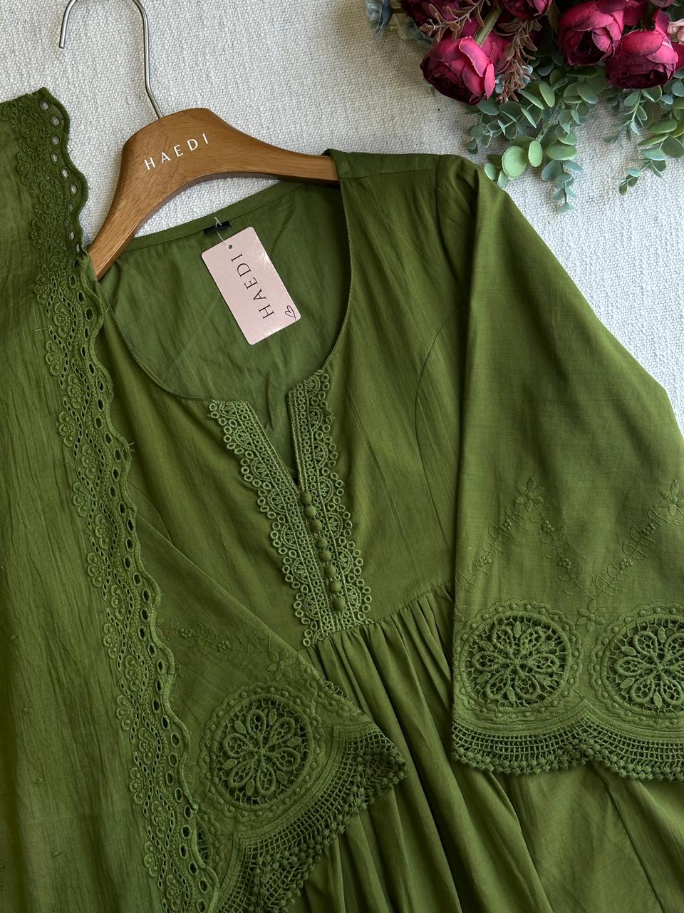 20370  Premium cotton anarkali